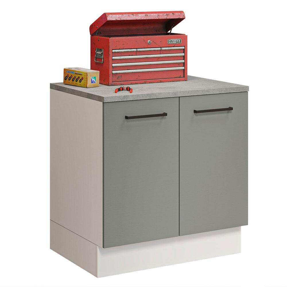 Foto 2 pulgar | Gabinete Bajo Multiuso Madesa Agata 80cm 2 Puertas Bg