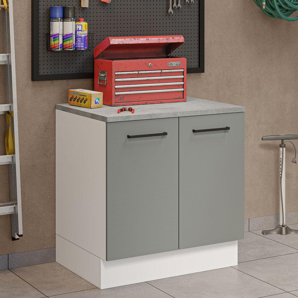 Foto 3 pulgar | Gabinete Bajo Multiuso Madesa Agata 80cm 2 Puertas Bg