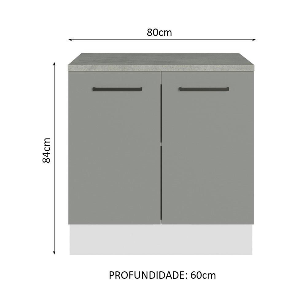 Foto 4 pulgar | Gabinete Bajo Multiuso Madesa Agata 80cm 2 Puertas Bg
