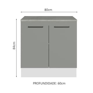 Foto 3 | Gabinete Bajo Multiuso Madesa Agata 80cm 2 Puertas Bg