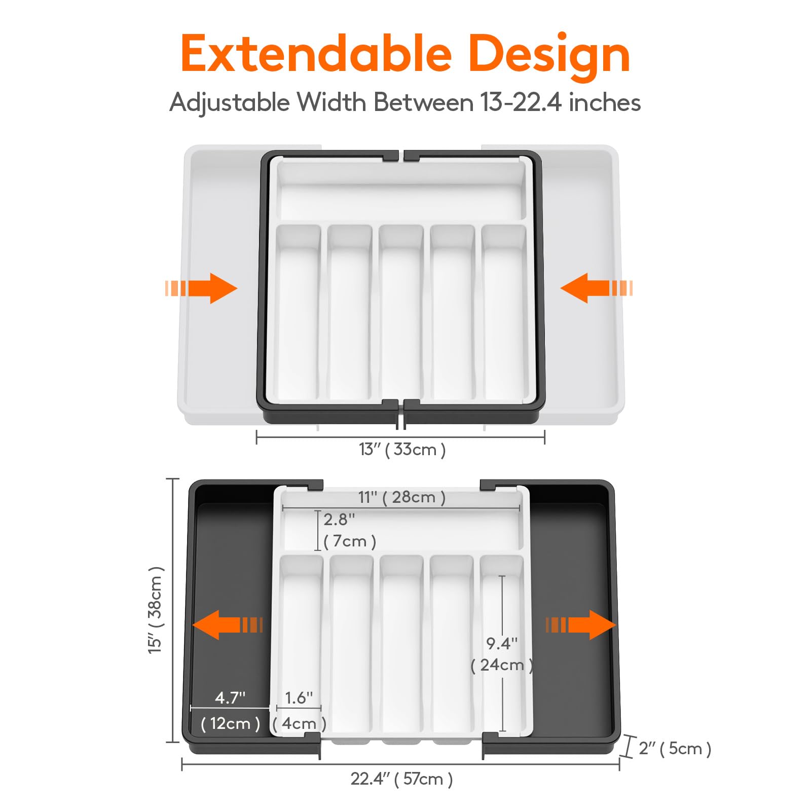 Foto 4 pulgar | Organizador De Cajones Para Cubiertos Lifewit, Ampliable Para Cocina, Blanco - Venta Internacional.