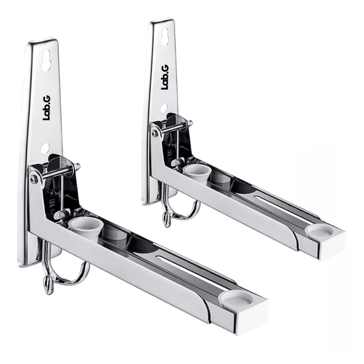 Foto 1 | Soportes Plegables De Acero Inoxidable Lab.g Para Microondas 2 Pz Plata