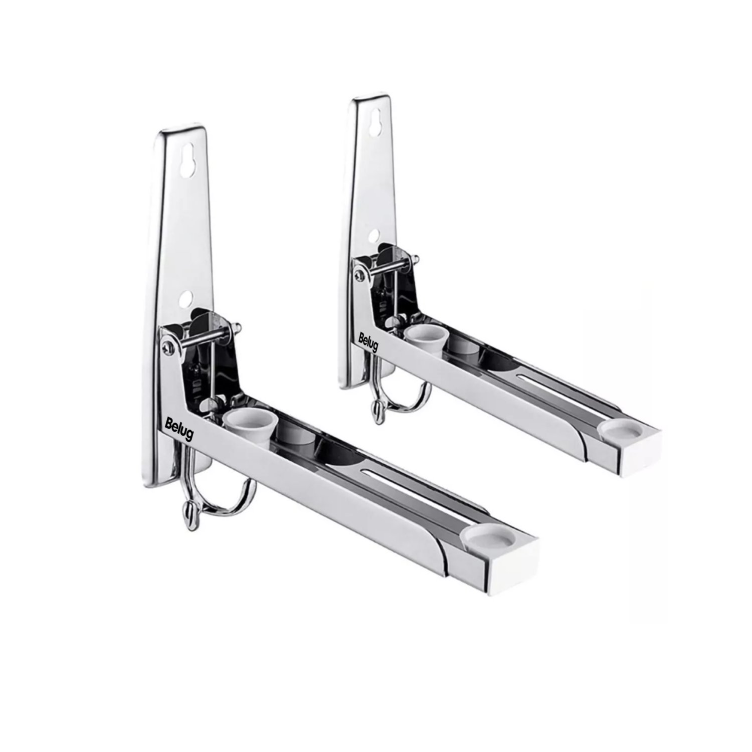 Foto 2 pulgar | Soportes Plegables De Acero Inoxidable Para Microondas 2 Pz Belug, Plata