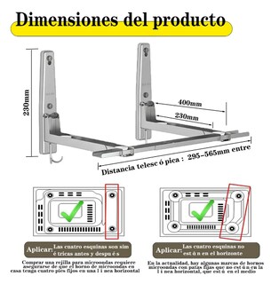 Foto 2 | Soporte Xtellar De Gabinete Reforzado Con Base Para Horno Microondas