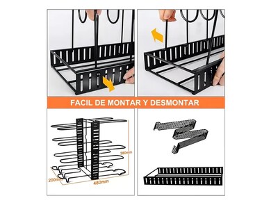 Foto 4 | 8 Xtellar Estante Organizador Para Ollas Y Sartenes