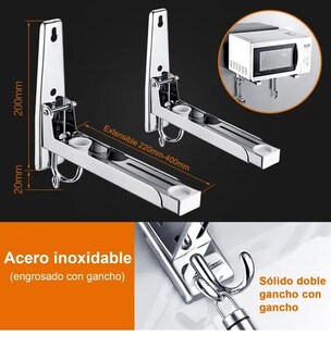Foto 3 | Soportes Xtellar Plegables De Acero Inoxidable Para Microondas