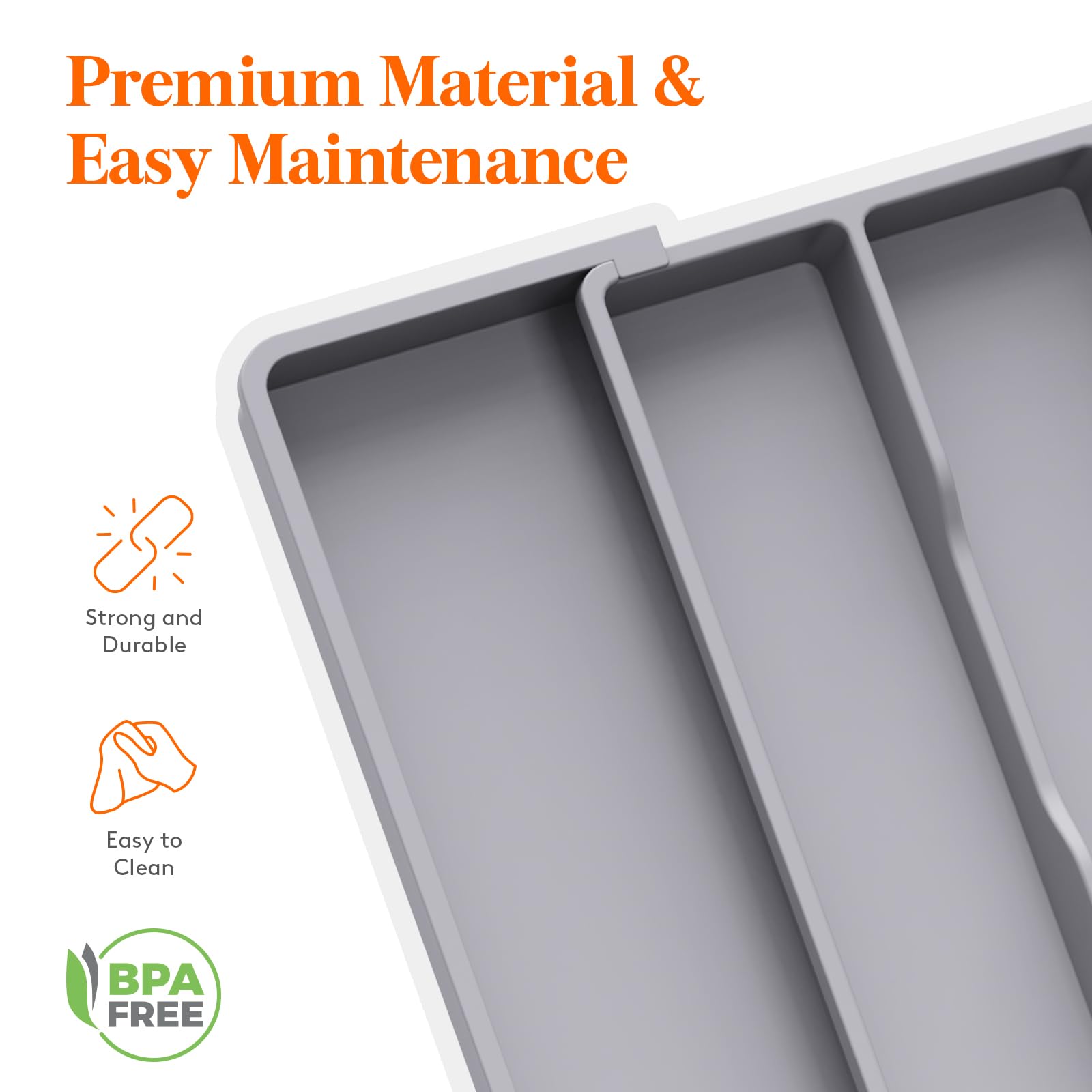 Foto 7 pulgar | Organizador De Utensilios Lifewit Para Cajones De Cocina, Paquete De 2, Gris - Venta Internacional.