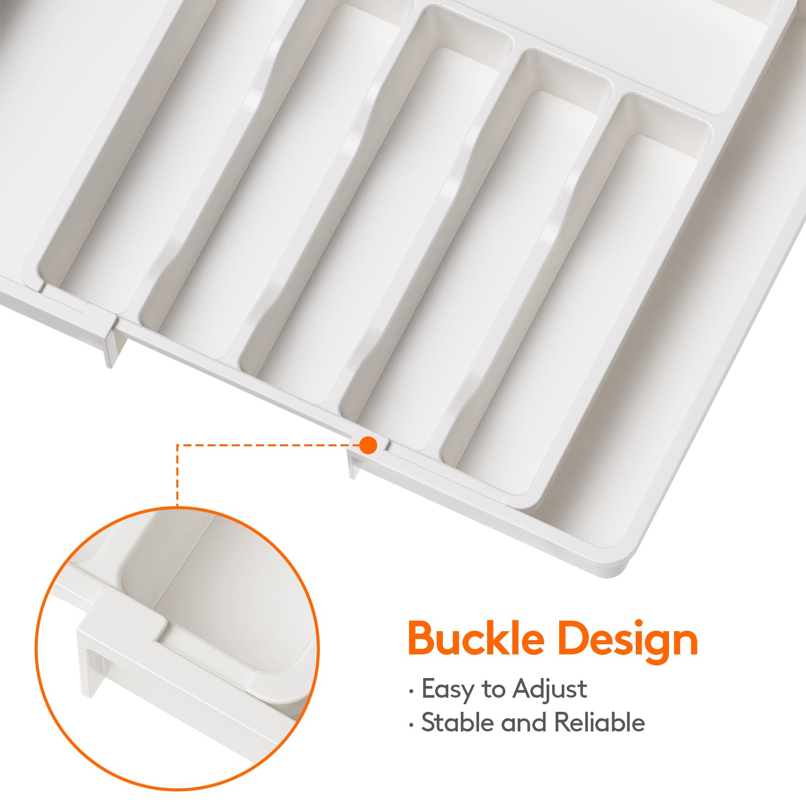 Foto 8 pulgar | Organizador De Cajones Para Cubiertos Lifewit, Expandible, Paquete De 2, Blanco - Venta Internacional.