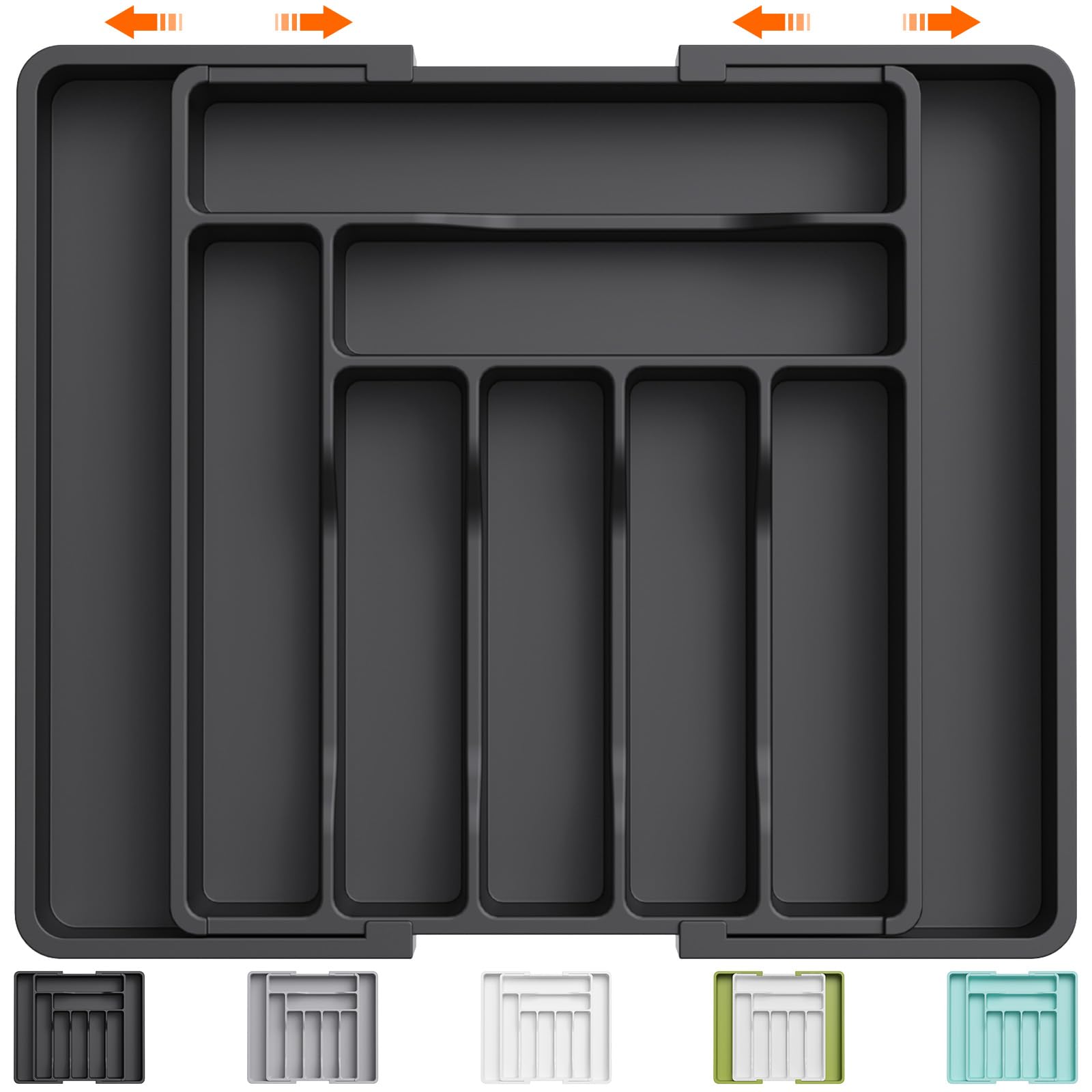 Foto 2 pulgar | Organizador De Cajones Para Cubiertos Lifewit, Expandible, Negro - Venta Internacional.
