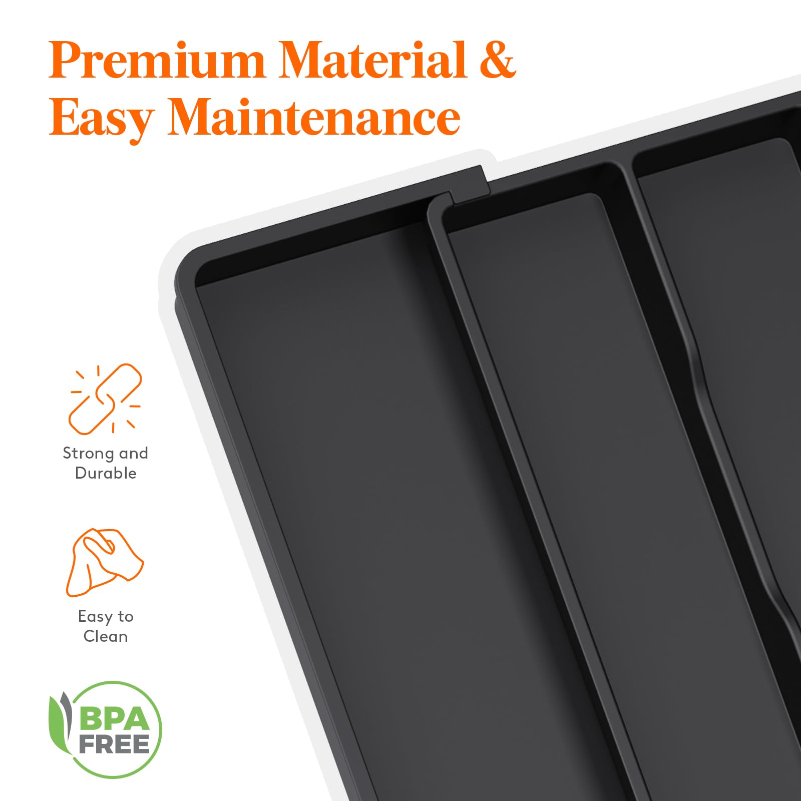 Foto 7 pulgar | Organizador De Utensilios Lifewit Para Cajones De Cocina, Paquete De 2, Negro - Venta Internacional.