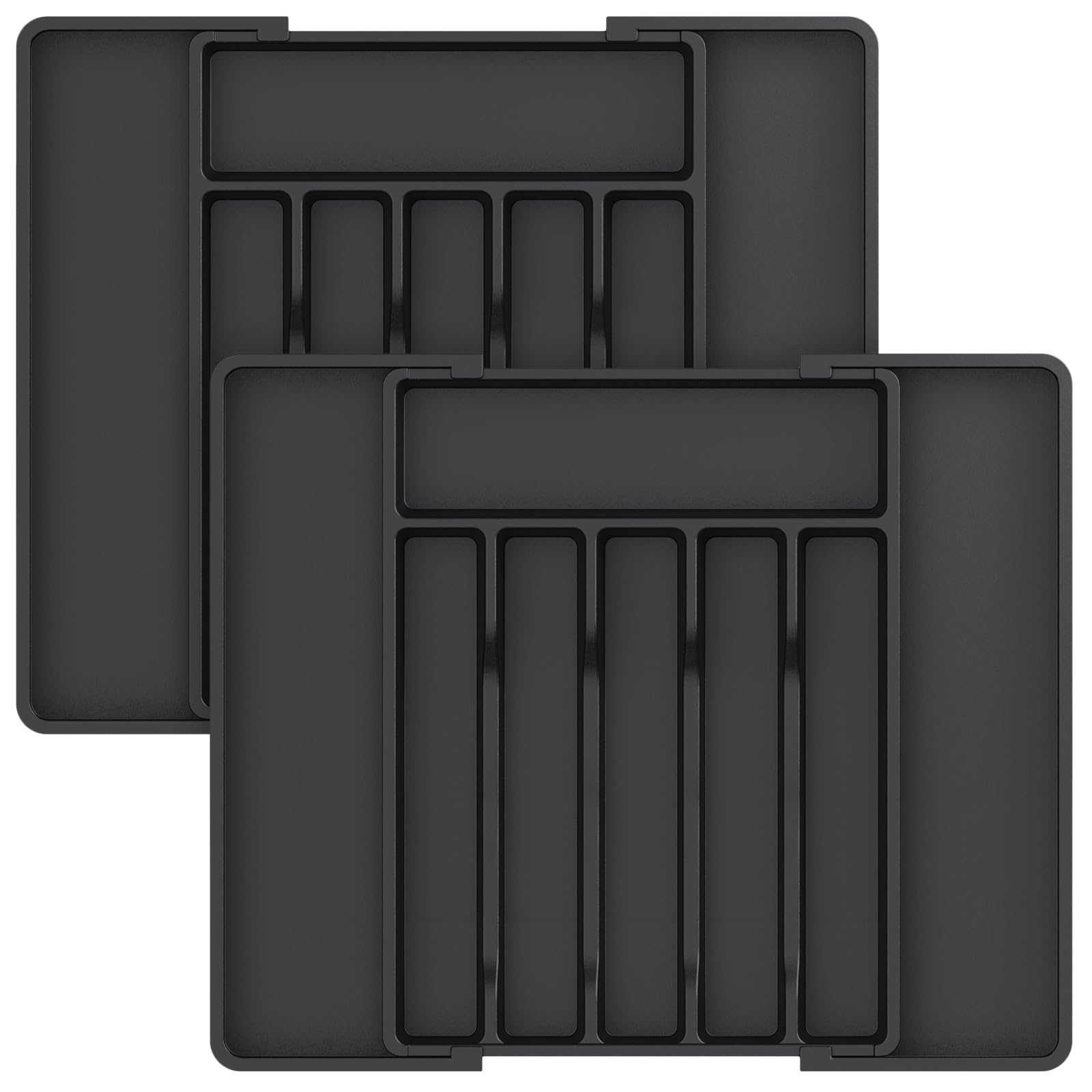 Foto 2 pulgar | Organizador De Cajones Para Cubiertos Lifewit, Expandible, Paquete De 2, Negro - Venta Internacional.