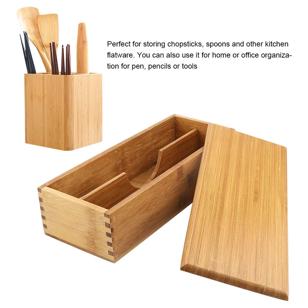 Foto 5 pulgar | Estuche Para Cubiertos Estink, Palillos Japoneses, Cucharas, Madera - Venta Internacional.