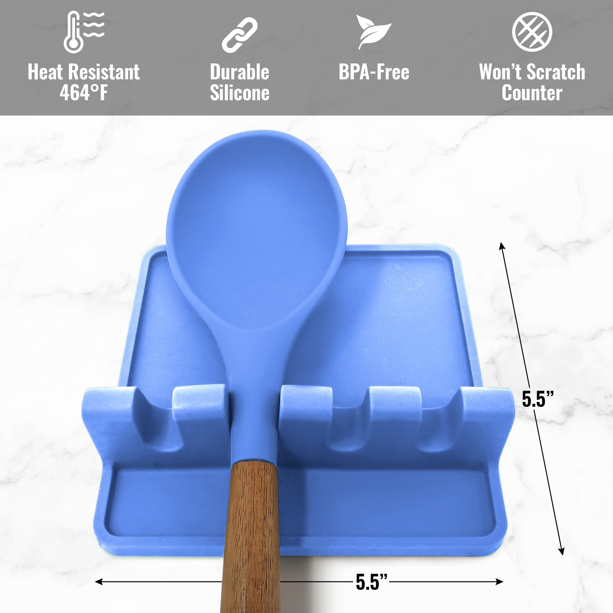 Foto 6 pulgar | Soporte De Silicona Para Utensilios Zulay Kitchen Serenity Sin Bpa - Venta Internacional.