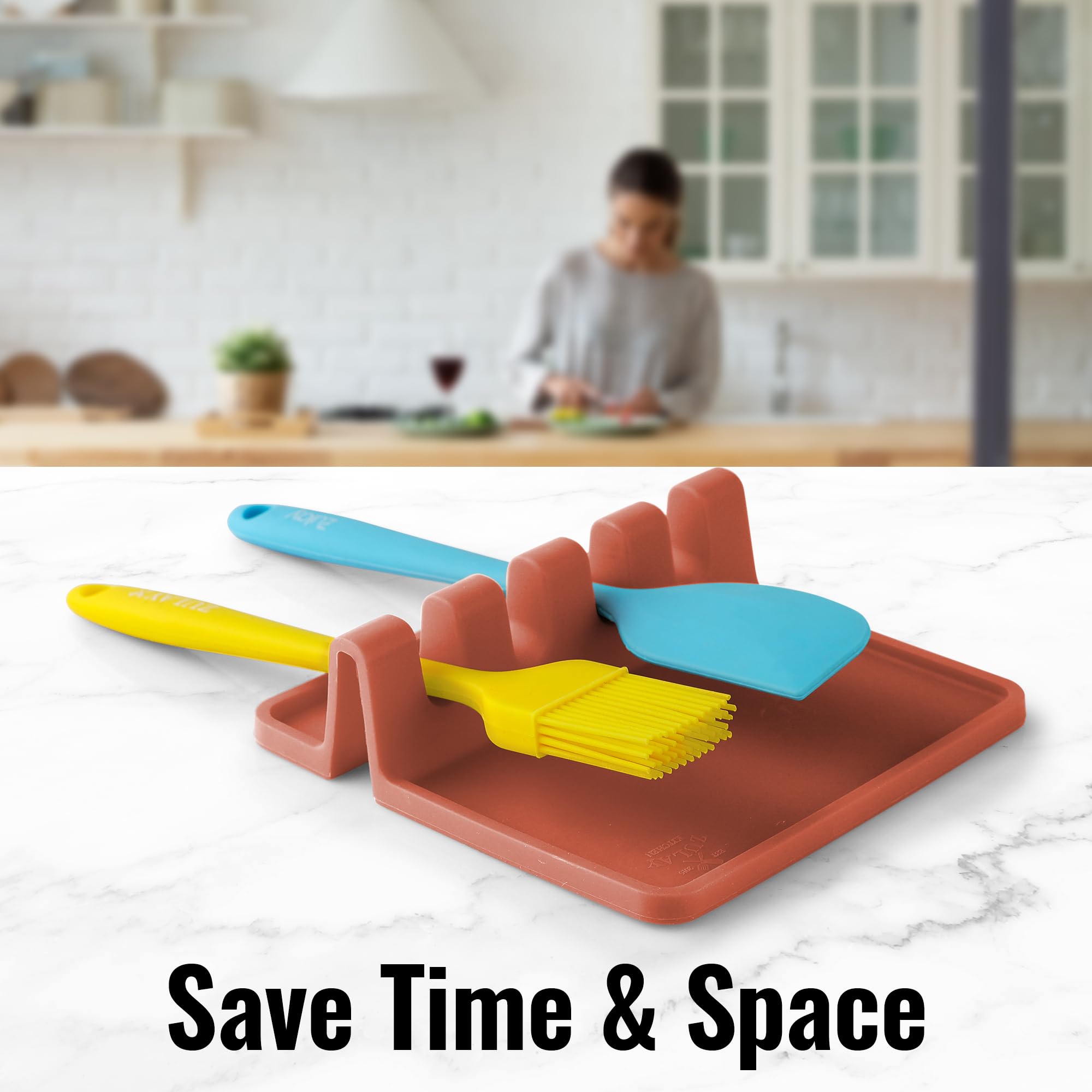 Foto 8 pulgar | Almohadilla De Silicona Para Utensilios De Cocina Zulay, Libre De Bpa, Sin Bpa, Canyon - Venta Internacional.