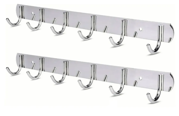 Foto 1 | Xtellar  Juego De 2 Percheros De Acero Inoxidable Premium Para Cocina Y Baño