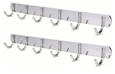 Foto 1 | Xtellar Juego De 2 Percheros De Acero Inoxidable Premium Para Cocina Y Baño