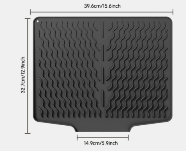 Foto 3 pulgar | Xtellar - Alfombrilla De Silicona Premium Para Secar Utensilios  Con Borde Escurridor Y Protección Antideslizante