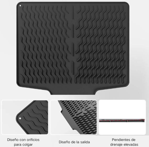 Foto 3 | Xtellar - Alfombrilla De Silicona Premium Para Secar Utensilios  Con Borde Escurridor Y Protección Antideslizante