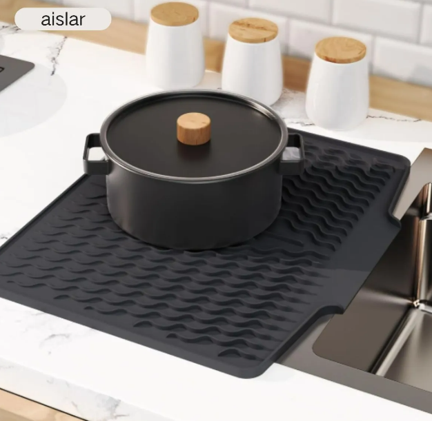 Foto 5 pulgar | Xtellar - Alfombrilla De Silicona Premium Para Secar Utensilios  Con Borde Escurridor Y Protección Antideslizante