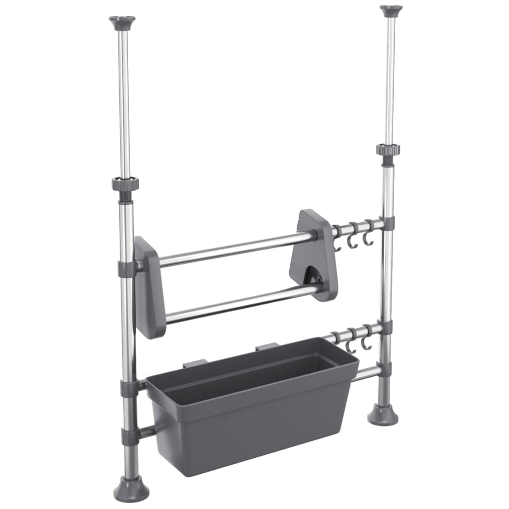 Foto 1 | Organizador De Cocina Vidaxl Ajustable De Aluminio Que Ahorra Espacio - Venta Internacional.