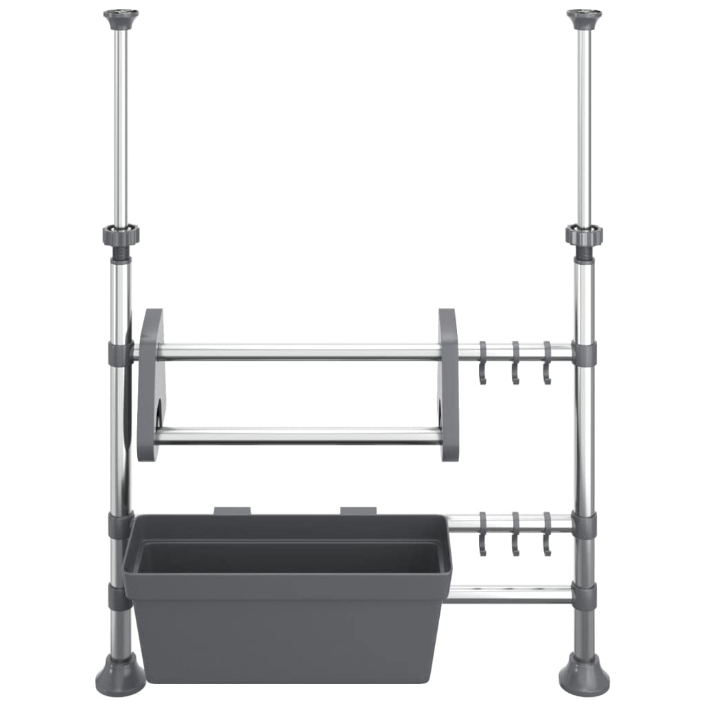 Foto 5 pulgar | Organizador De Cocina Vidaxl Ajustable De Aluminio Que Ahorra Espacio - Venta Internacional.