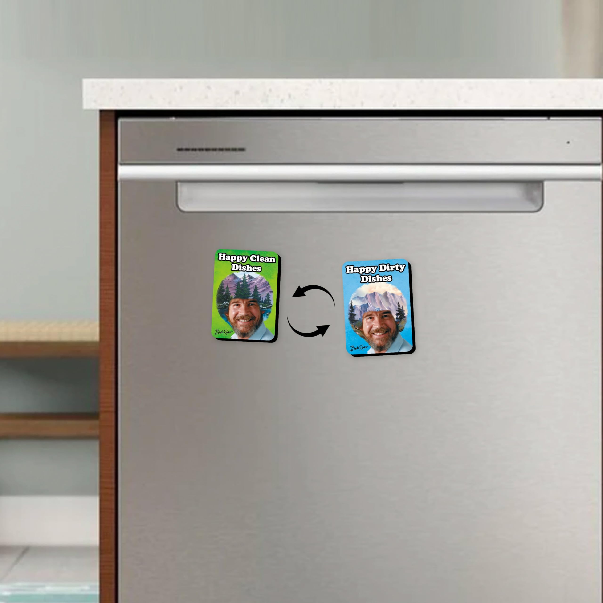 Foto 5 | Imán Para Lavavajillas Aquarius  Diseño De Bob Ross - Venta Internacional.