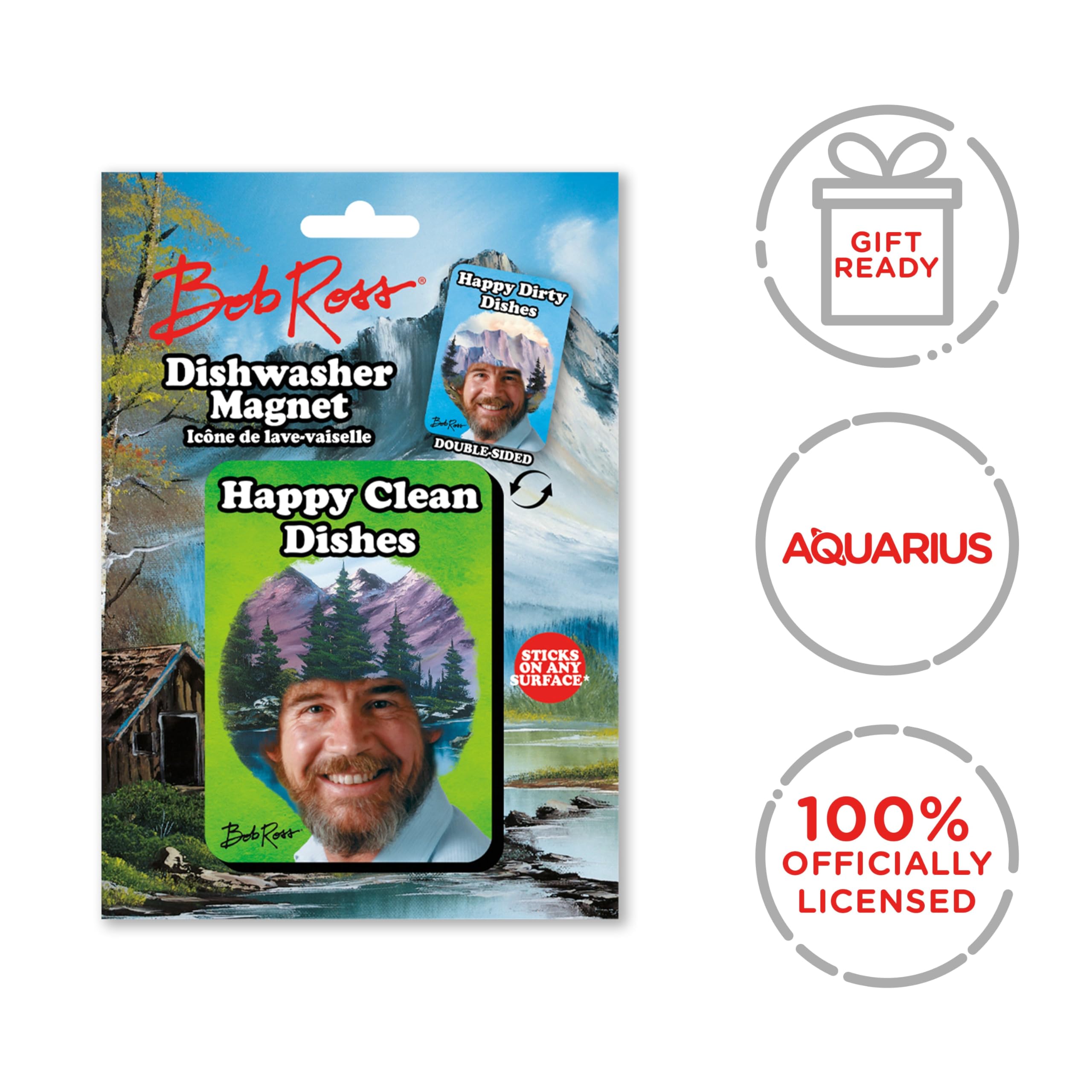 Foto 7 | Imán Para Lavavajillas Aquarius  Diseño De Bob Ross - Venta Internacional.