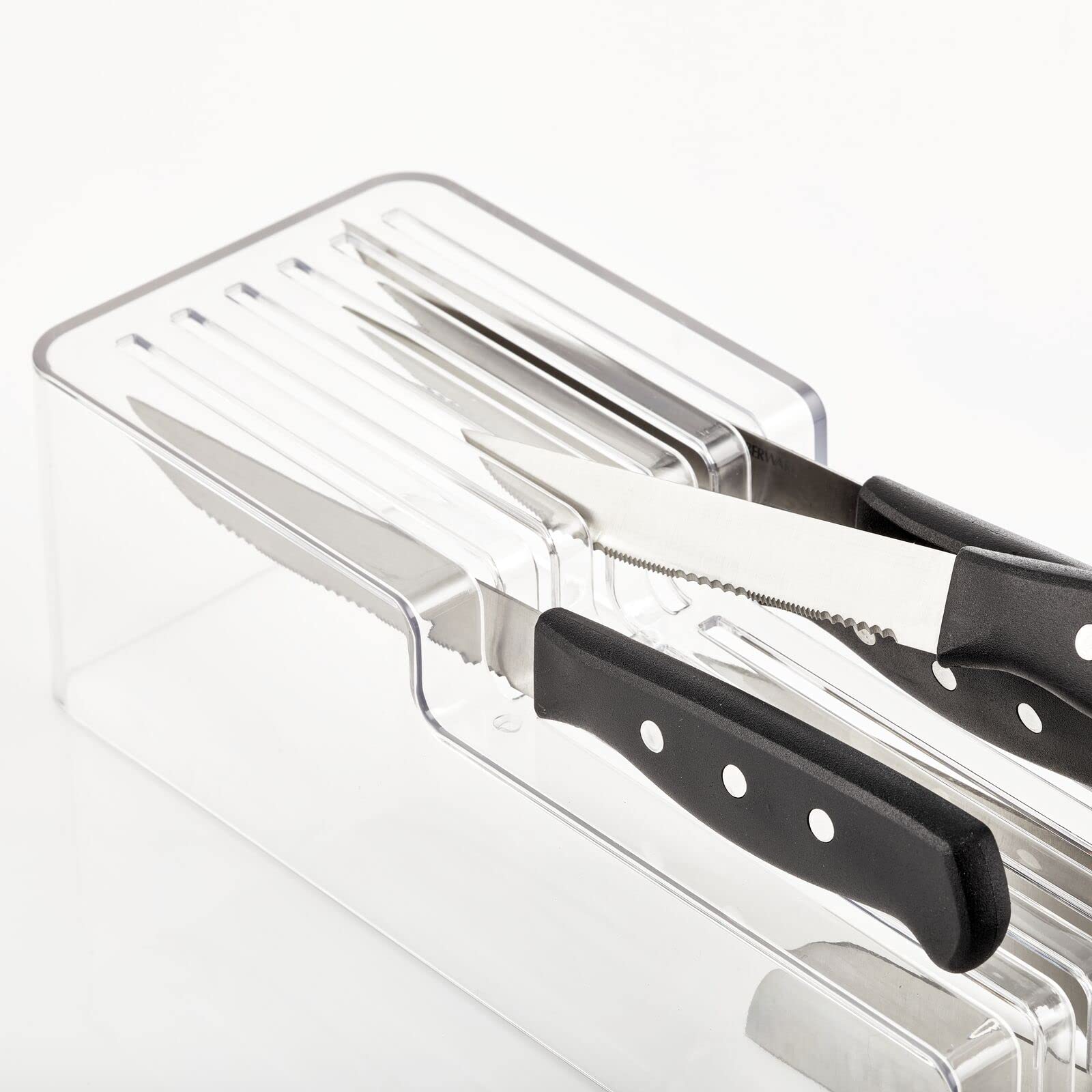 Foto 5 | Knife Block Mdesign  2 Niveles  Plástico  En El Cajón  Transparente - Venta Internacional.