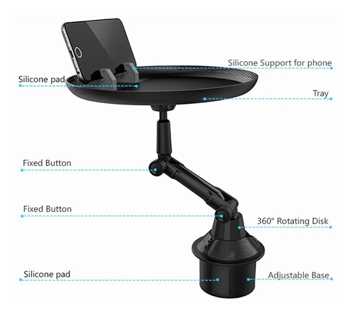 Foto 4 pulgar | Soporte para Taza Malubero Ajustable para Coche color Negro