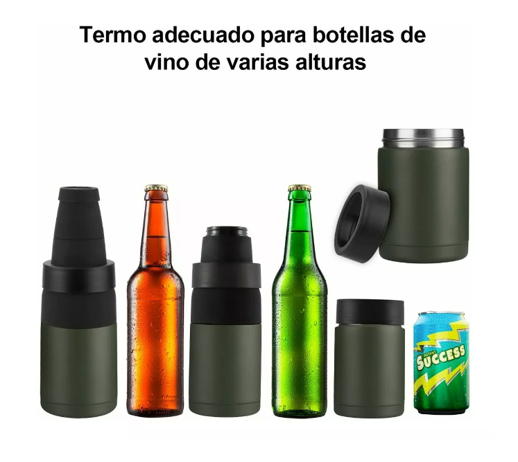 Foto 4 | Portabotellas Portalatas Inoxidable Porta Latas Térmicos Color Negro Wünd