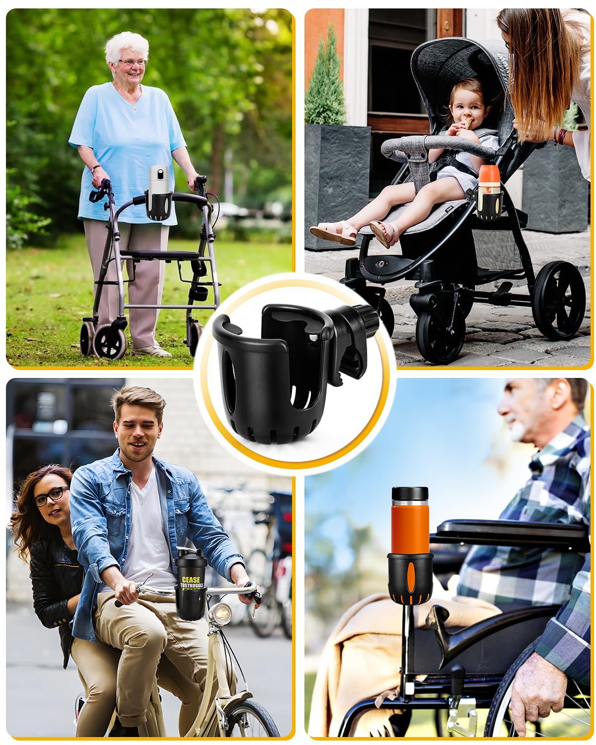 Foto 5 pulgar | Soporte Universal Para Cochecitos Y Bebidas Para Bicicletas, Color Negro - Venta Internacional.