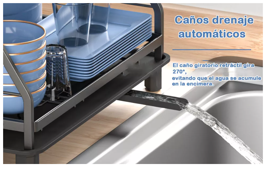 Foto 3 | Escurridor De Platos Wünd 2 Niveles Multifuncional Organizador