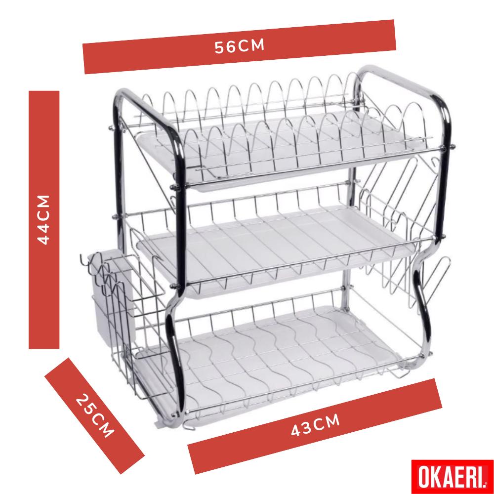 Foto 5 pulgar | Escurridor de Trastes 3 Pisos Organizador