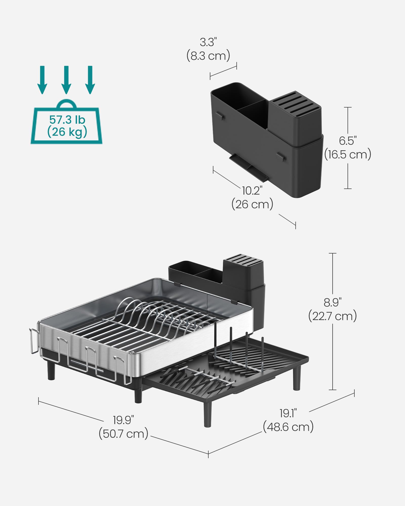 Foto 6 pulgar | Estante Para Secar Platos Songmics Expandible Acero Inoxidable - Venta Internacional