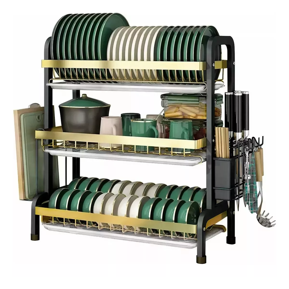 Foto 2 pulgar | Escurridor Trastes Plegable Organizador Platos De Silicona  Eo Safe Imports Esi-18340 Multicolor