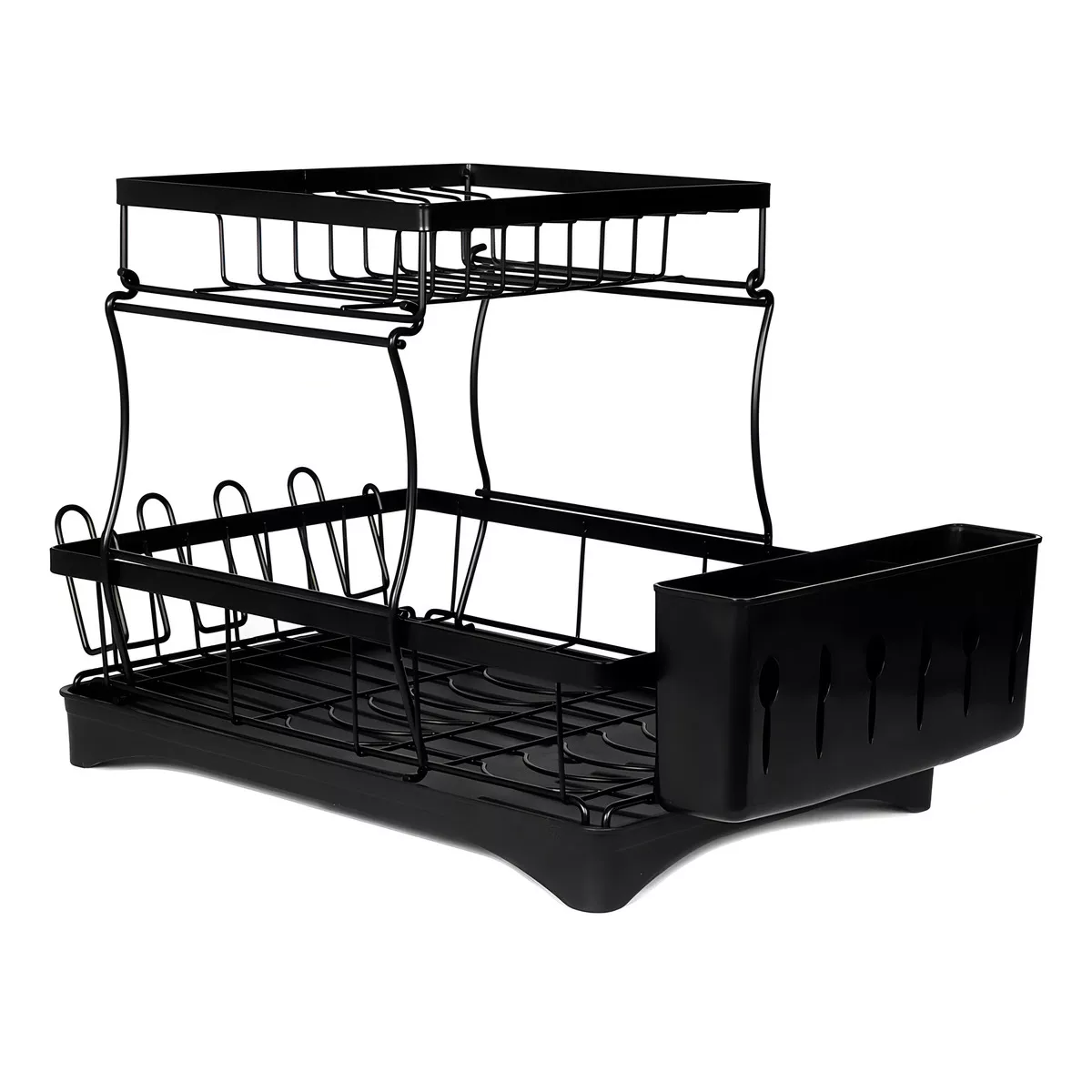 Escurridor De Platos Acero Inoxidable Ajustable Drenaje 360° Eo Safe Imports Esi-18335 Negro