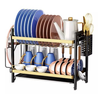 Foto 3 | Escurridor De Platos De Acero Inoxidable De 2 Niveles Eo Safe Imports Esi-18339 Multicolor