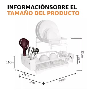 Foto 3 | Escurridor De Platos Acero Inoxidable Ajustable Drenaje 360° Eo Safe Imports Esi-18334 Blanco