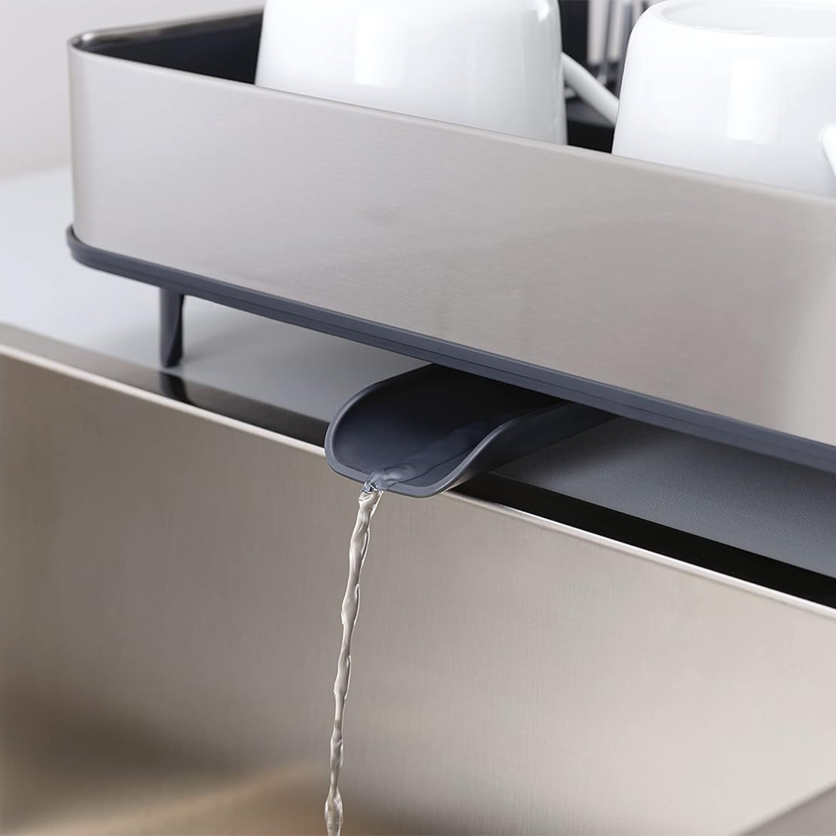 Foto 6 pulgar | Escurridor de Trastes Expandible con Drenaje Automático Organizador de Cocina Modulable Soporte para Copas y Cubiertos