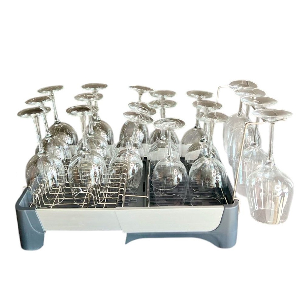 Foto 8 pulgar | Escurridor de Trastes Expandible con Drenaje Automático Organizador de Cocina Modulable Soporte para Copas y Cubiertos