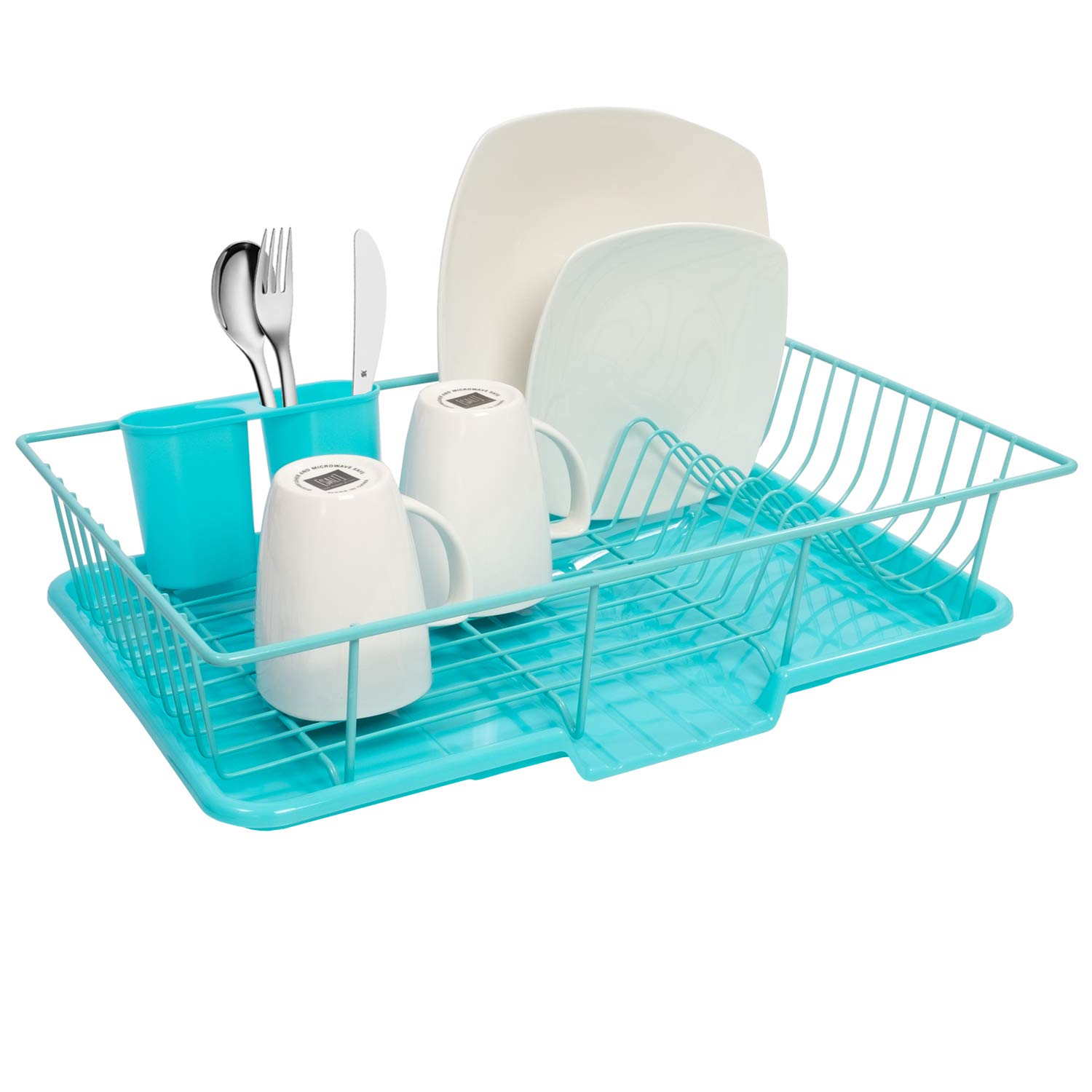 Foto 1 | Set De Escurridores Para Platos Sweet Home Collection, Color Turquesa - Venta Internacional.
