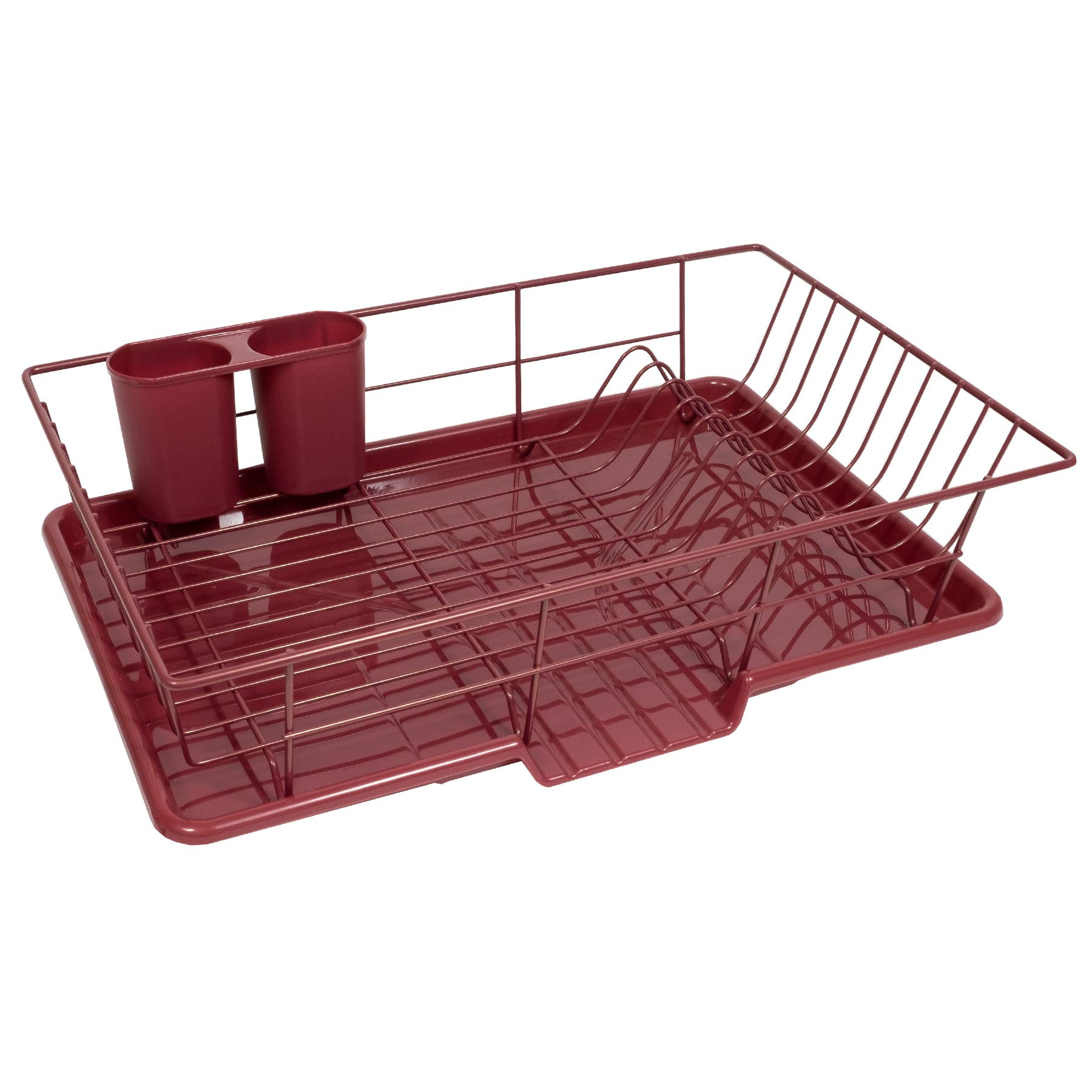 Juego De Escurridores Para Platos Sweet Home Collection, Color Burdeos, 3 Unidades - Venta Internacional.