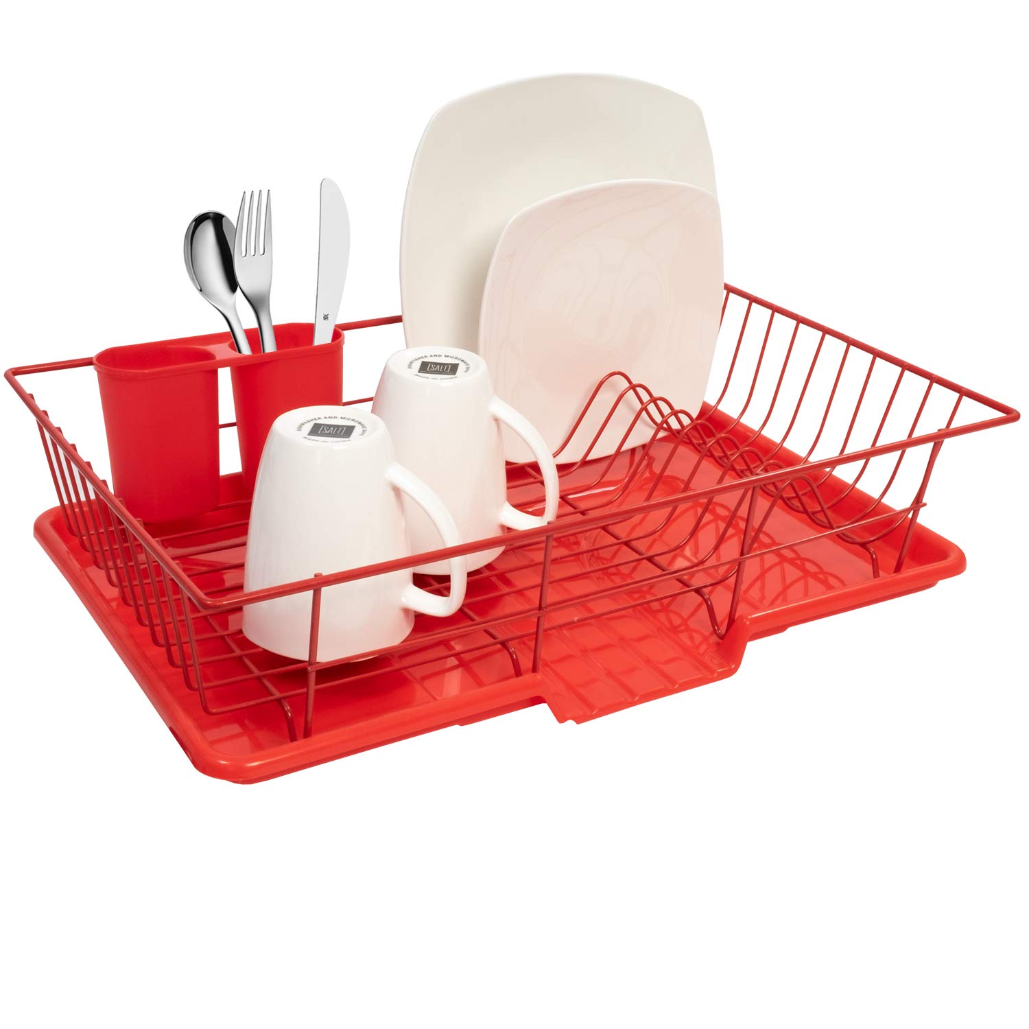 Foto 1 | Juego De Escurridores Para Platos Sweet Home Collection, Metal Rojo, 3 Unidades - Venta Internacional.