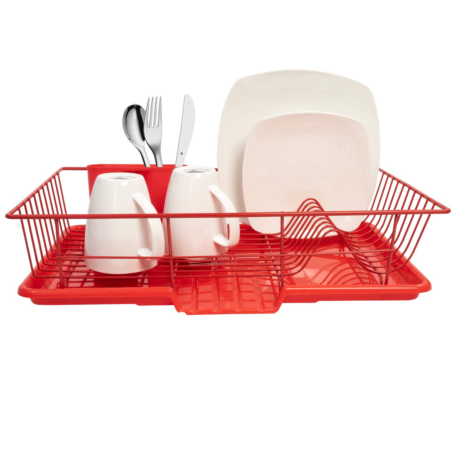 Foto 2 | Juego De Escurridores Para Platos Sweet Home Collection, Metal Rojo, 3 Unidades - Venta Internacional.