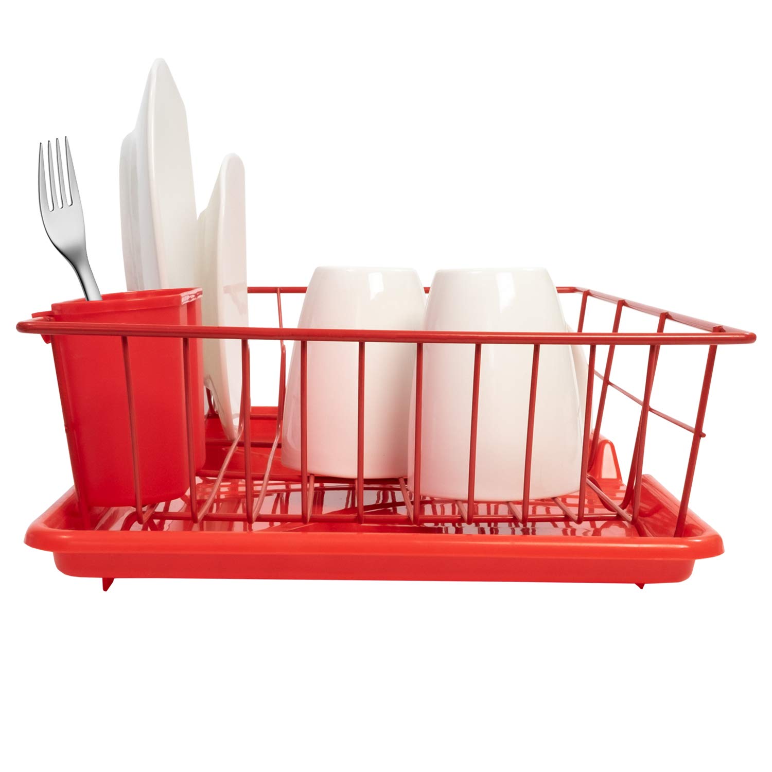 Foto 4 pulgar | Juego De Escurridores Para Platos Sweet Home Collection, Metal Rojo, 3 Unidades - Venta Internacional.