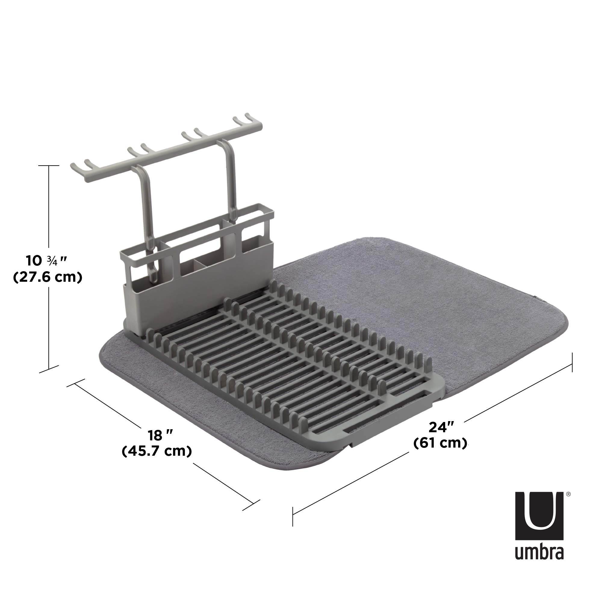 Foto 3 | Tendedero Umbra Udry Con Alfombrilla De Microfibra, Color Carbón - Venta Internacional.