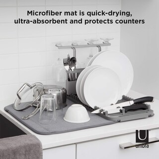 Foto 6 | Tendedero Umbra Udry Con Alfombrilla De Microfibra, Color Carbón - Venta Internacional.