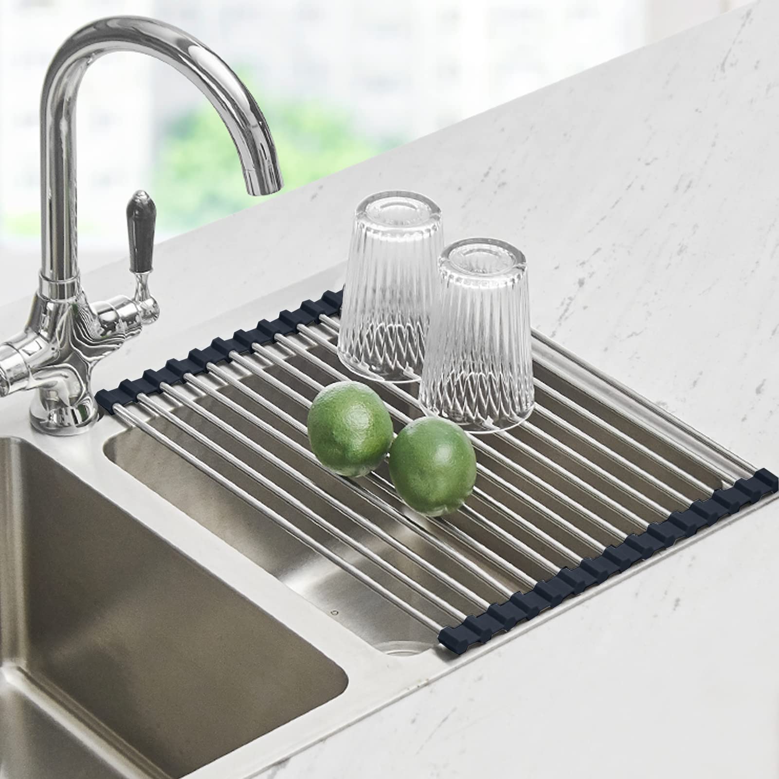 Estante Enrollable Para Secar Platos En Forma De Seropín Para Cocina, De Acero Inoxidable - Venta Internacional.