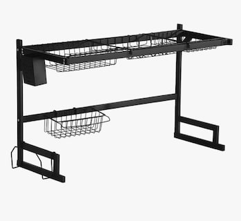 Foto 1 | Escurridor De Trastes Platos Fregadero Organizador Cocina Color Negro