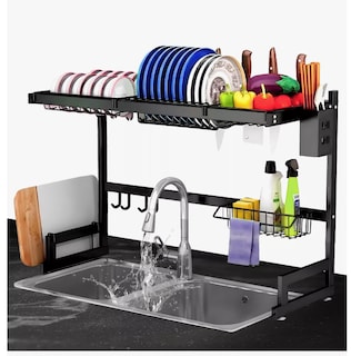 Foto 2 | Escurridor De Trastes Platos Fregadero Organizador Cocina Color Negro